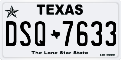 TX license plate DSQ7633