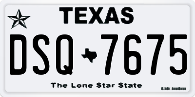 TX license plate DSQ7675