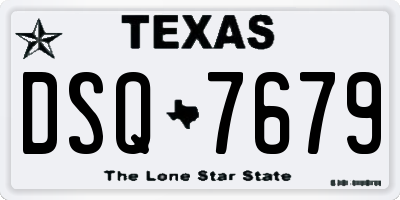 TX license plate DSQ7679