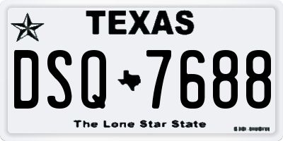 TX license plate DSQ7688