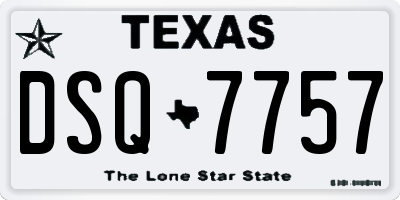 TX license plate DSQ7757