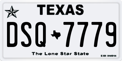 TX license plate DSQ7779