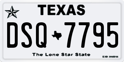 TX license plate DSQ7795