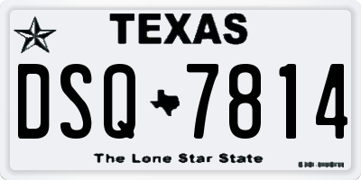 TX license plate DSQ7814