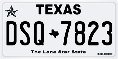 TX license plate DSQ7823