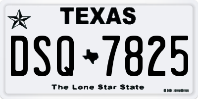 TX license plate DSQ7825