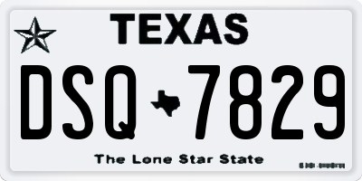 TX license plate DSQ7829