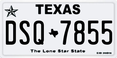 TX license plate DSQ7855