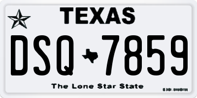TX license plate DSQ7859