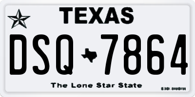 TX license plate DSQ7864