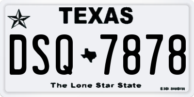 TX license plate DSQ7878