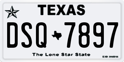 TX license plate DSQ7897