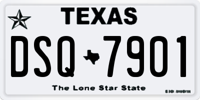 TX license plate DSQ7901