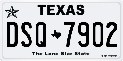 TX license plate DSQ7902