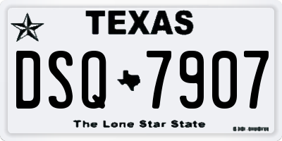 TX license plate DSQ7907