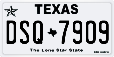 TX license plate DSQ7909
