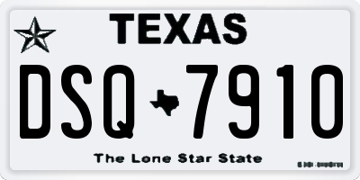 TX license plate DSQ7910