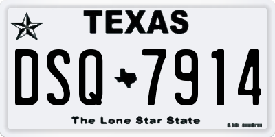 TX license plate DSQ7914