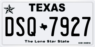TX license plate DSQ7927
