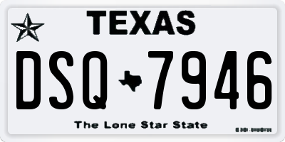 TX license plate DSQ7946