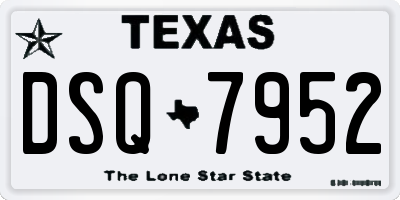 TX license plate DSQ7952