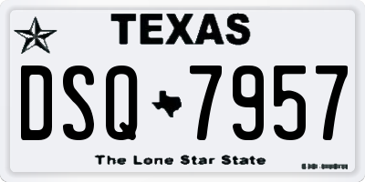 TX license plate DSQ7957