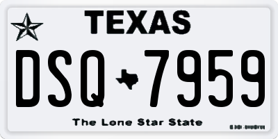 TX license plate DSQ7959