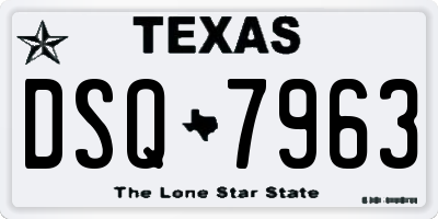 TX license plate DSQ7963