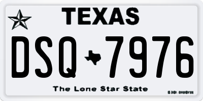 TX license plate DSQ7976