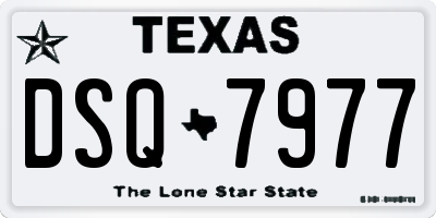 TX license plate DSQ7977