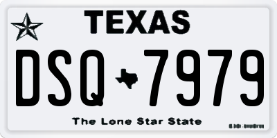 TX license plate DSQ7979