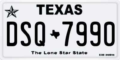 TX license plate DSQ7990