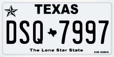 TX license plate DSQ7997