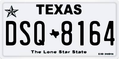 TX license plate DSQ8164