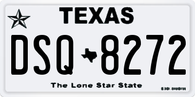 TX license plate DSQ8272