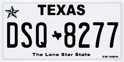 TX license plate DSQ8277
