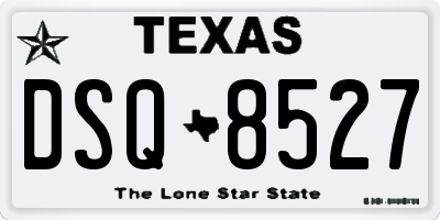 TX license plate DSQ8527