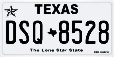 TX license plate DSQ8528