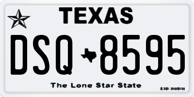 TX license plate DSQ8595