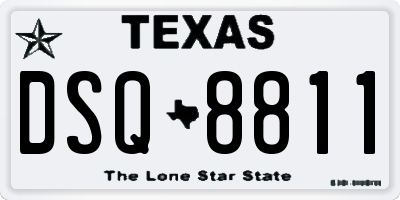 TX license plate DSQ8811