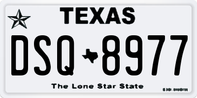 TX license plate DSQ8977