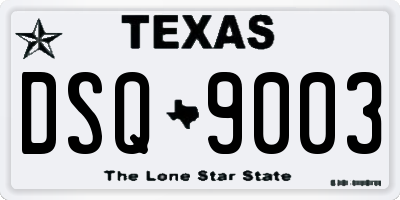TX license plate DSQ9003