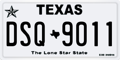 TX license plate DSQ9011