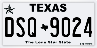 TX license plate DSQ9024