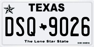 TX license plate DSQ9026