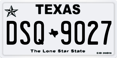 TX license plate DSQ9027