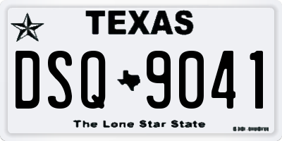 TX license plate DSQ9041