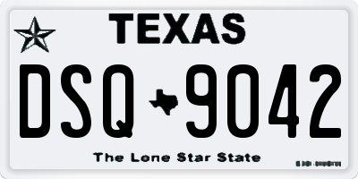 TX license plate DSQ9042