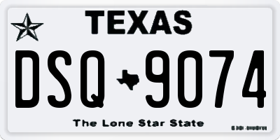 TX license plate DSQ9074