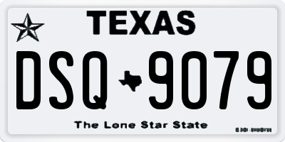 TX license plate DSQ9079